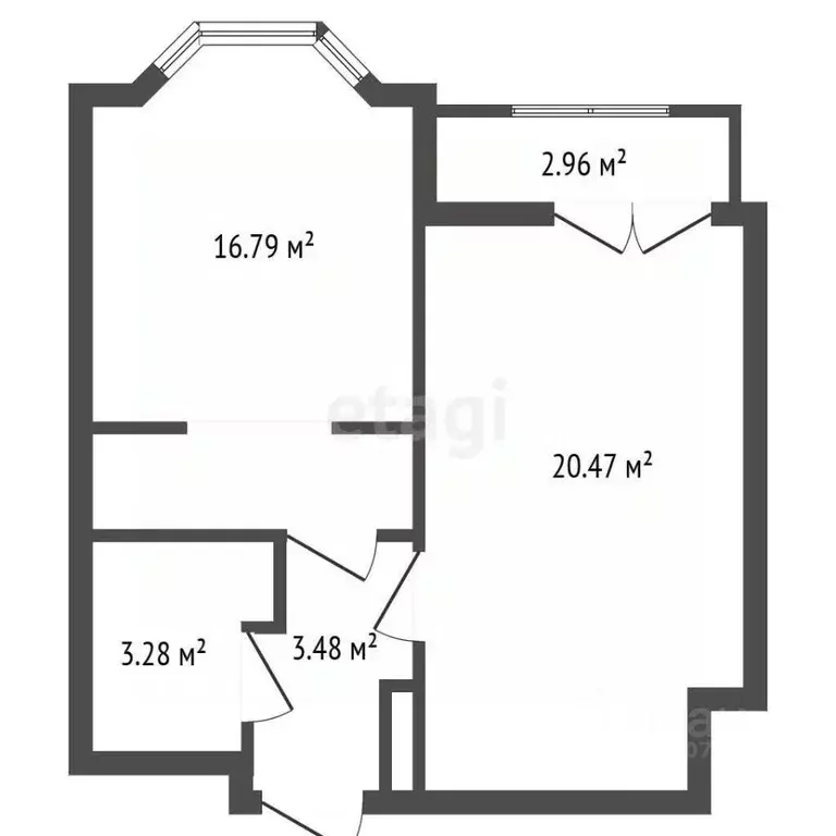 1-к кв. Санкт-Петербург ул. Дыбенко, 3 (47.0 м) - Фото 2