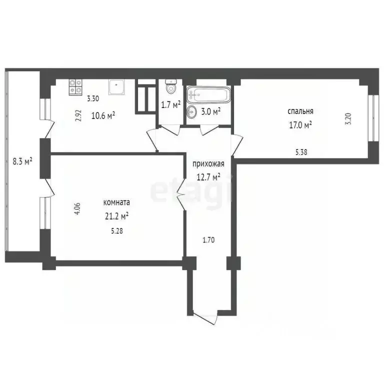 2-к кв. Ростовская область, Ростов-на-Дону Извилистая ул., 21 (75.0 м) - Фото 1