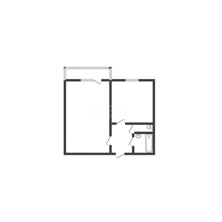 1-комнатная квартира: Губкин, Преображенская улица, 12 (34.8 м) - Фото 1