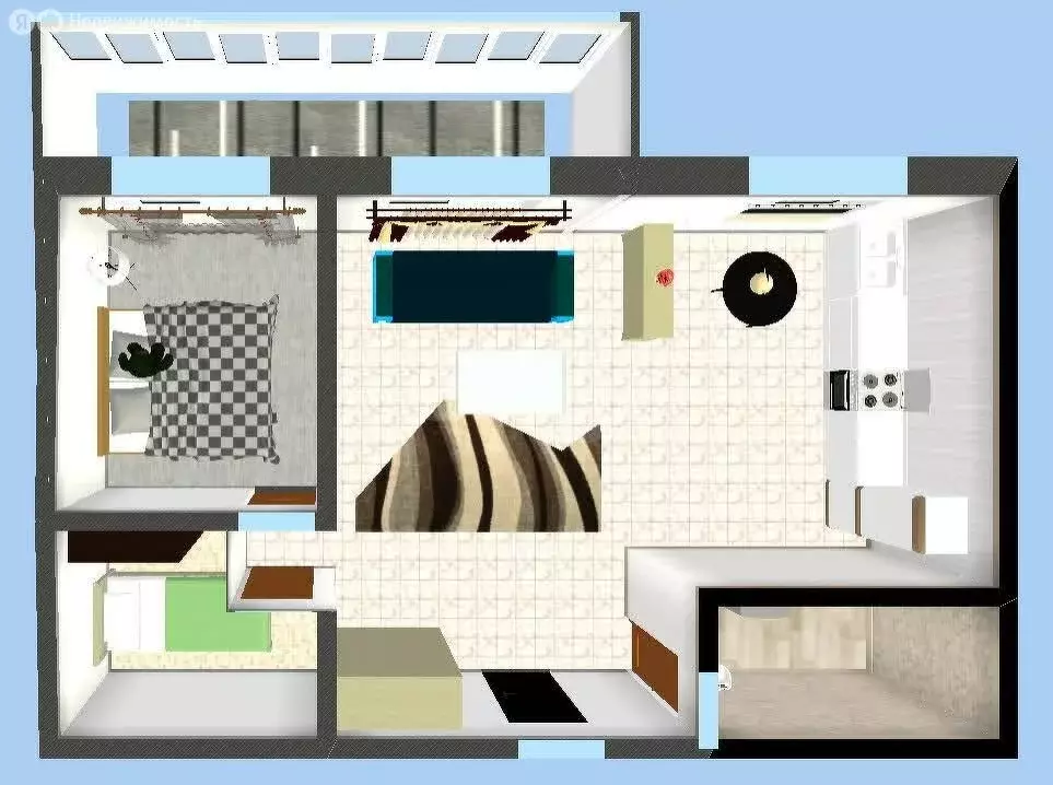 3-комнатная квартира: Черногорск, Линейная улица, 257 (59.6 м) - Фото 2