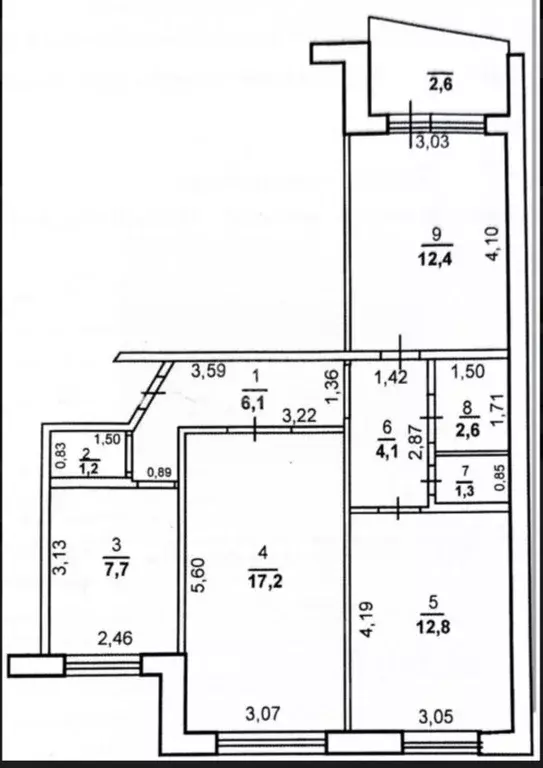 3-к кв. Оренбургская область, Оренбург Салмышская ул., 46 (65.4 м) - Фото 2