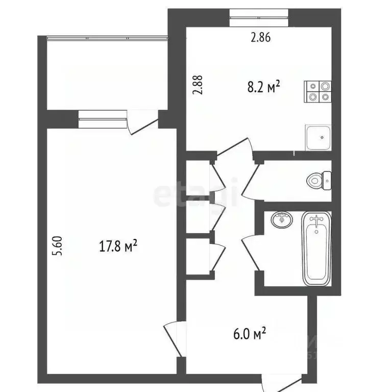 1-к кв. Ямало-Ненецкий АО, Новый Уренгой Мирный мкр, 4/2А (36.2 м) - Фото 1