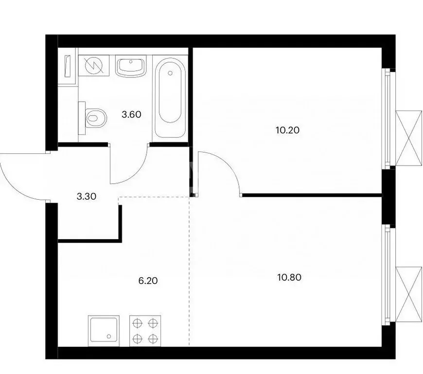 2-комнатная квартира: Москва, жилой комплекс Сигнальный 16, 1.2 (34.1 ... - Фото 1