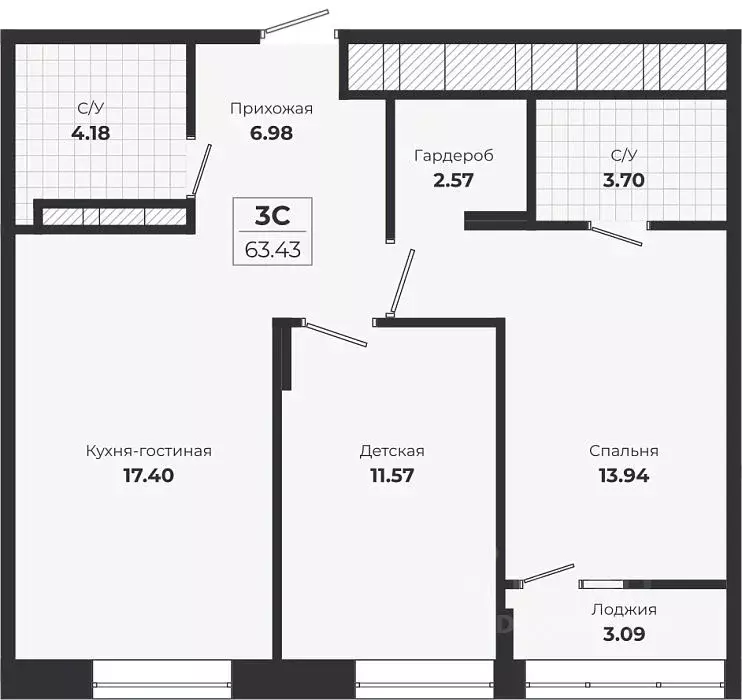 2-к кв. Новосибирская область, Новосибирск Лесоперевалка мкр, Ясный ... - Фото 1