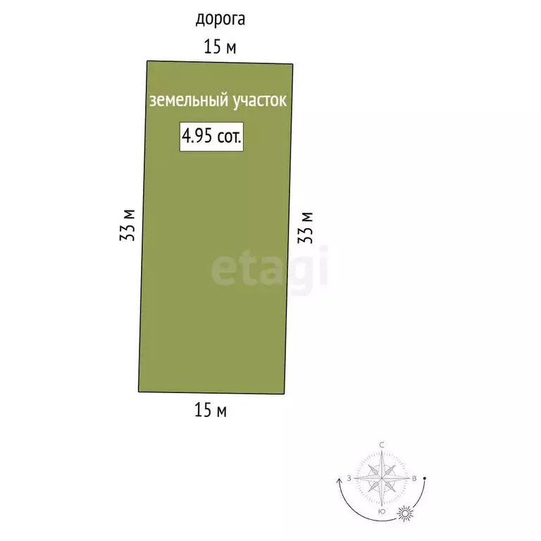 Участок в Молодёжное, СНТ Аграрник, Аграрная улица (4.95 м) - Фото 1