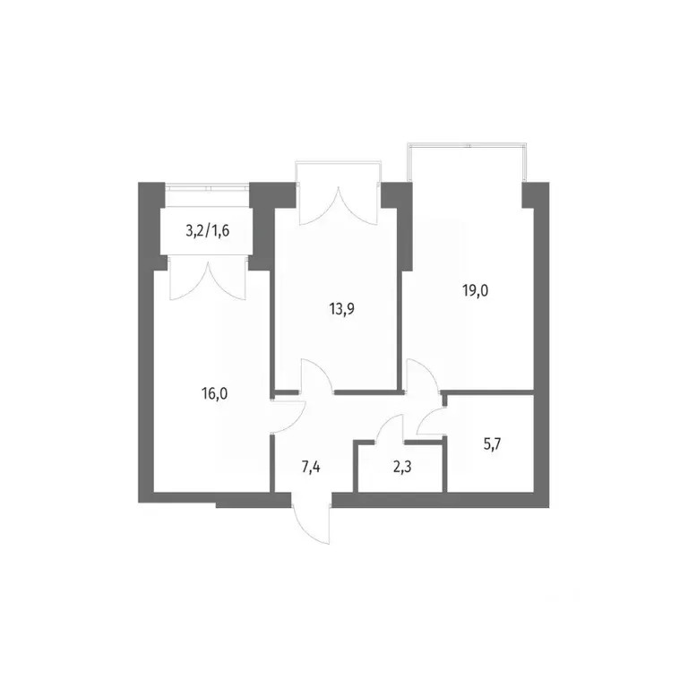 2-к кв. Санкт-Петербург ул. Академика Константинова, 1к1 (65.9 м) - Фото 0