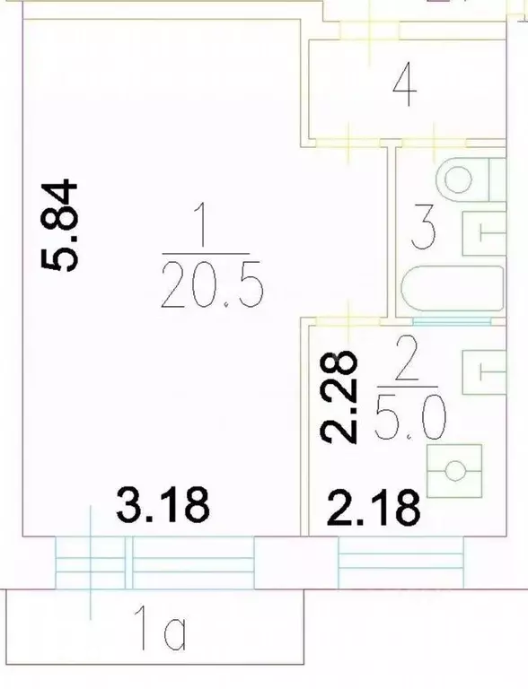 1-к кв. Москва ул. Симоновский Вал, 17К2 (30.8 м) - Фото 2