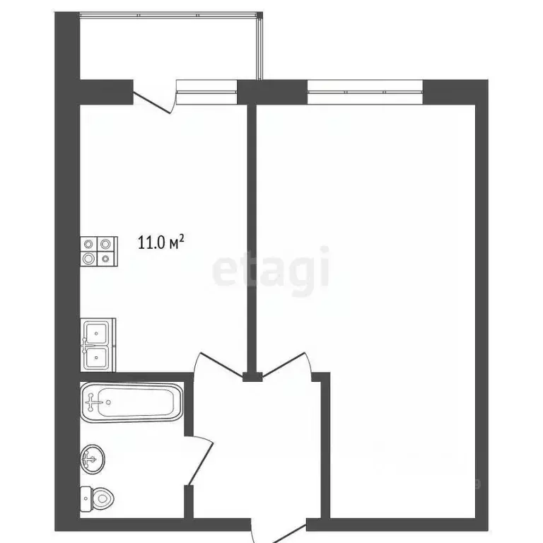 1-к кв. Тамбовская область, Тамбов Свободная ул., 4к2 (36.1 м) - Фото 1