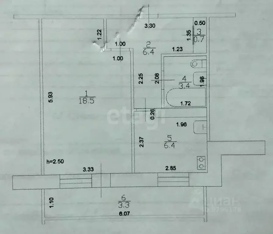 1-к кв. Татарстан, Казань ул. Липатова, 1а (35.0 м) - Фото 1