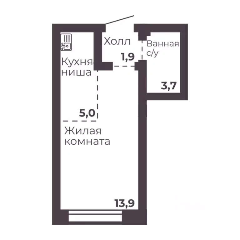 1-к кв. Челябинская область, Челябинск просп. Ленина, 1 (24.5 м) - Фото 0