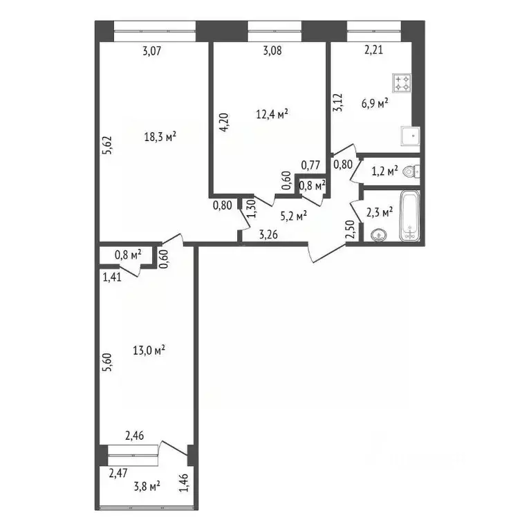 Помещение свободного назначения в Башкортостан, Уфа ул. Гафури, 19 (63 ... - Фото 2