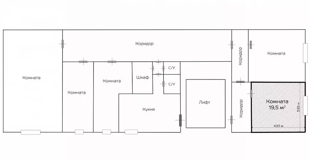 Комната Санкт-Петербург Лесной просп., 20к8 (19.5 м) - Фото 1