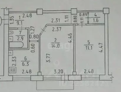 2-к кв. Удмуртия, Ижевск ул. Коммунаров, 230 (45.0 м) - Фото 1