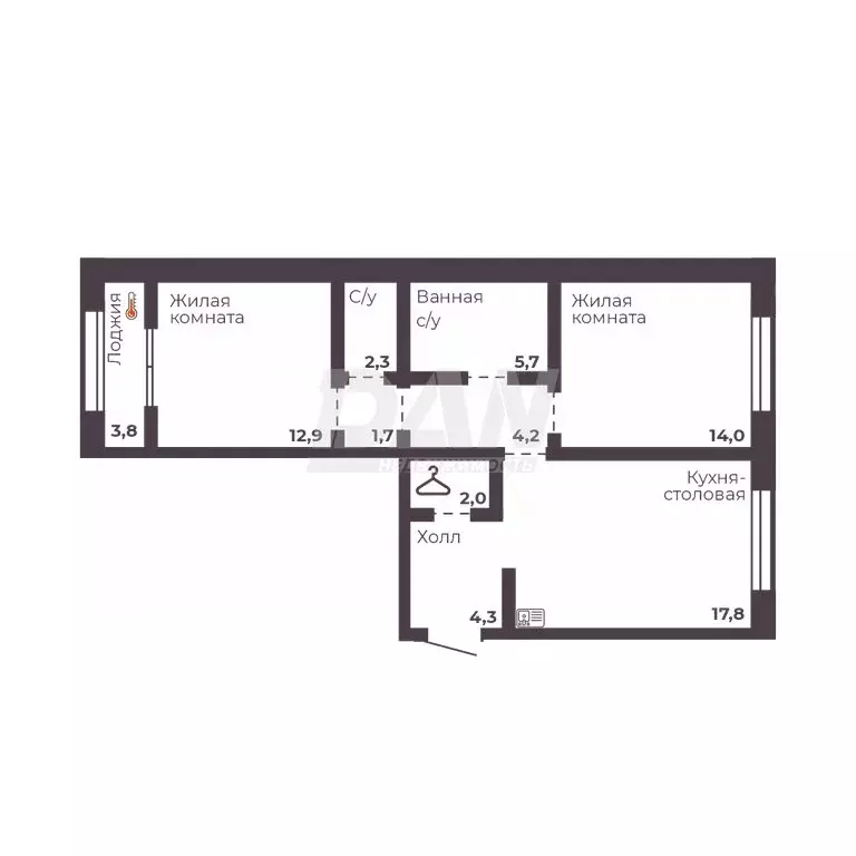 2-комнатная квартира: Челябинск, проспект Ленина, 4Б (64.9 м) - Фото 0