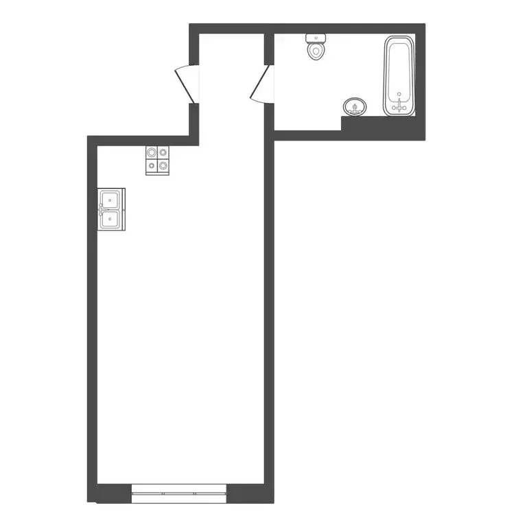 Квартира-студия: Тюмень, улица Судостроителей, 48 (30.5 м) - Фото 1