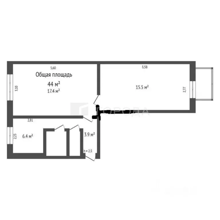 2-к кв. Алтайский край, Барнаул ул. Антона Петрова, 174 (44.0 м) - Фото 1