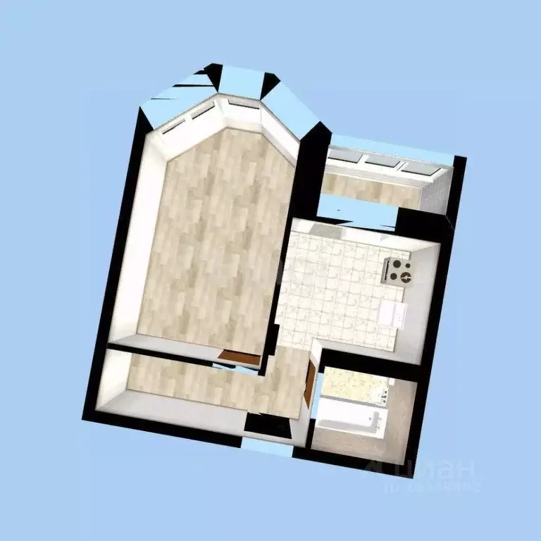 1-к кв. Башкортостан, Уфа ул. Генерала Кусимова, 19/1 (36.2 м) - Фото 1