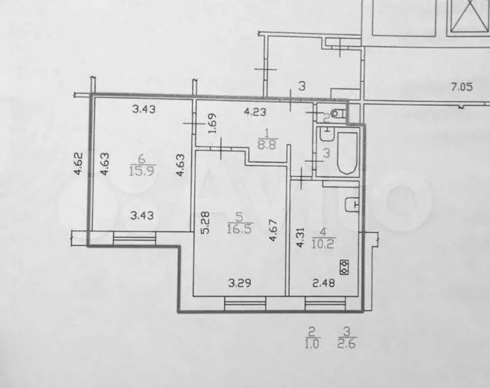 2-к. квартира, 55 м, 1/12 эт. - Фото 0