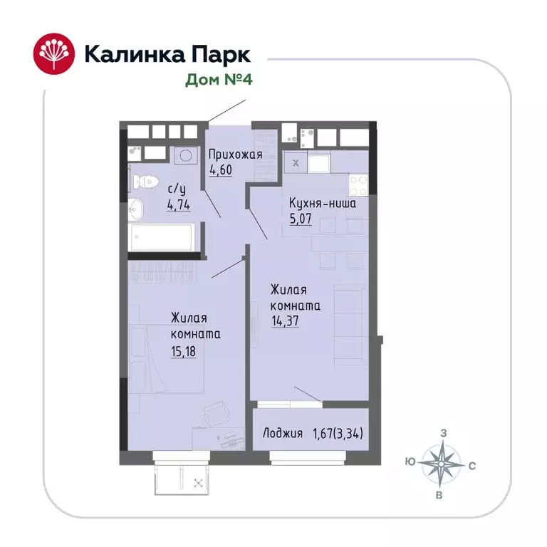 1-к кв. Удмуртия, Ижевск Восток-3 МОТ СНТ, 90 (45.52 м) - Фото 0