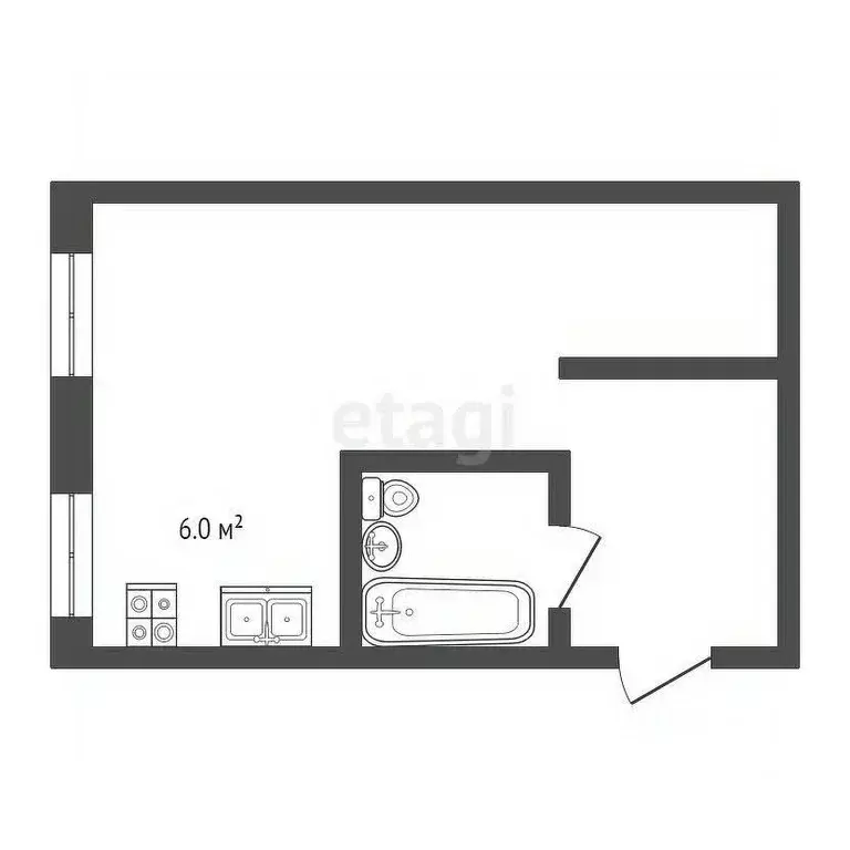 1-к кв. Коми, Инта ул. Куратова, 46 (34.4 м) - Фото 1