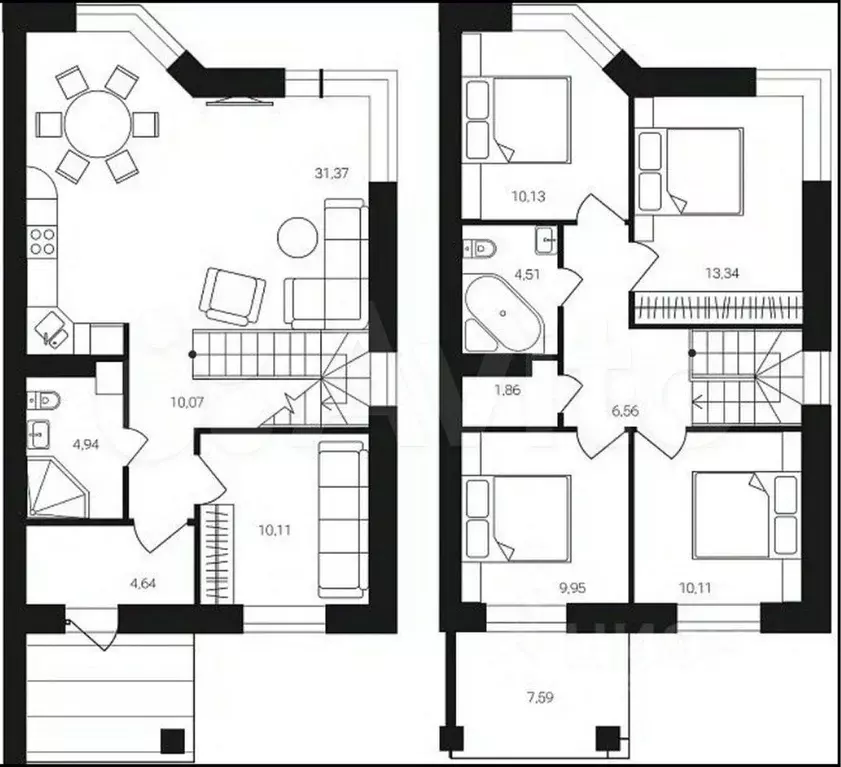 Таунхаус 140 м на участке 4,3 сот. - Фото 1