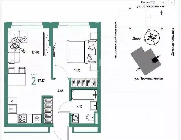 1-к кв. Тюменская область, Тюмень ул. Мельникайте, 42к1 (37.2 м) - Фото 2