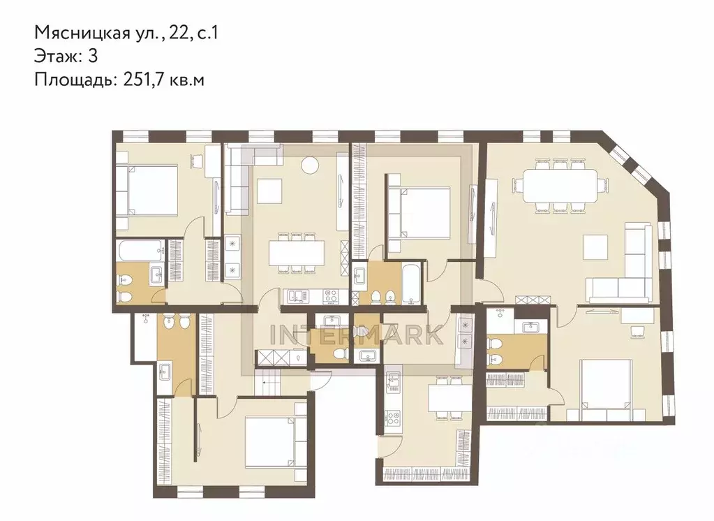 6-к кв. Москва Мясницкая ул., 22С1 (251.7 м) - Фото 2