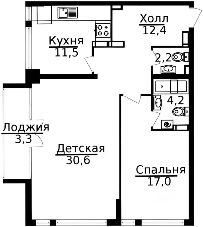 2-к кв. Москва Херсонская ул., 43к5 (80.0 м) - Фото 2