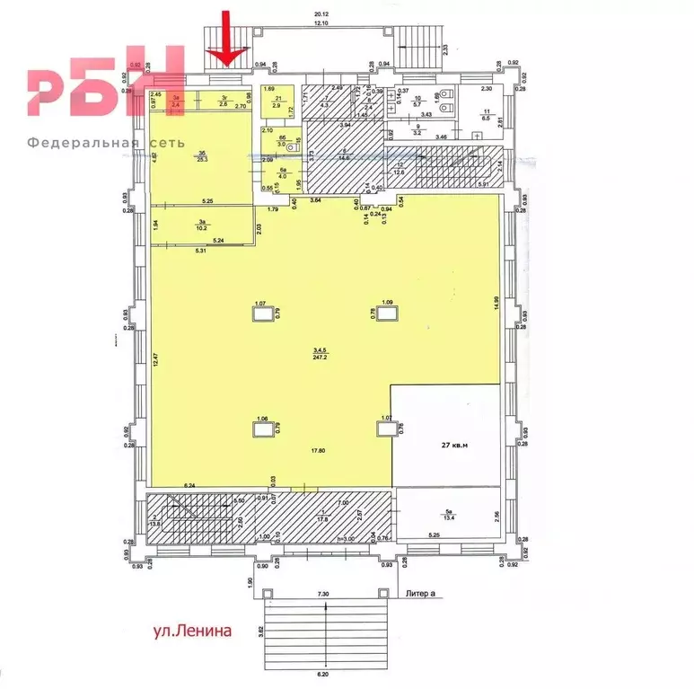 Помещение свободного назначения в Башкортостан, Нефтекамск ул. Ленина, ... - Фото 2