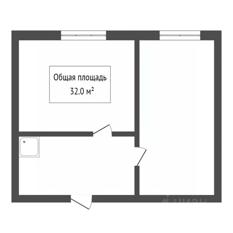 2-к кв. Томская область, Томск ул. Александра Угрюмова, 1/2 (31.1 м) - Фото 2