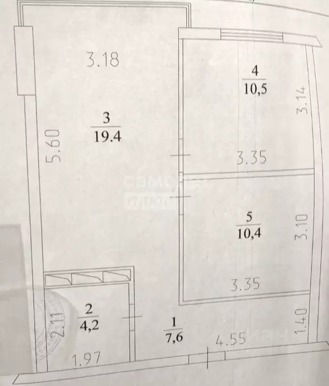 3-к кв. Кемеровская область, Кемерово ул. Дружбы, 30/8 (52.1 м) - Фото 2