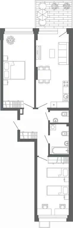 2-комнатная квартира: Екатеринбург, улица Мира, 47/7 (77 м) - Фото 0