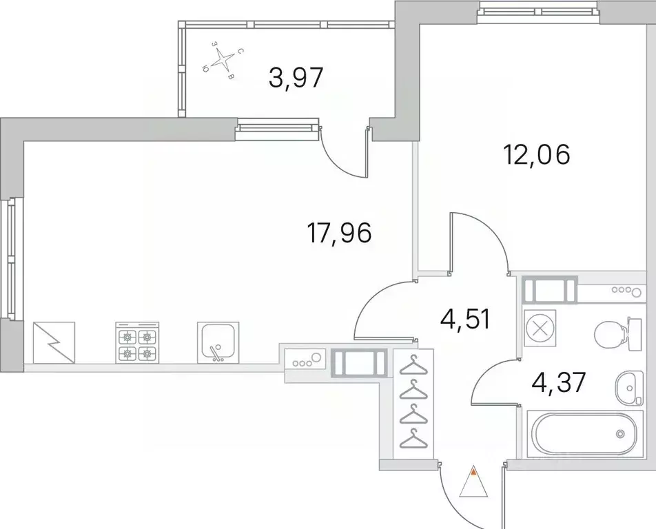 1-к кв. Санкт-Петербург пос. Шушары, ЮгТаун жилой комплекс (40.89 м) - Фото 0