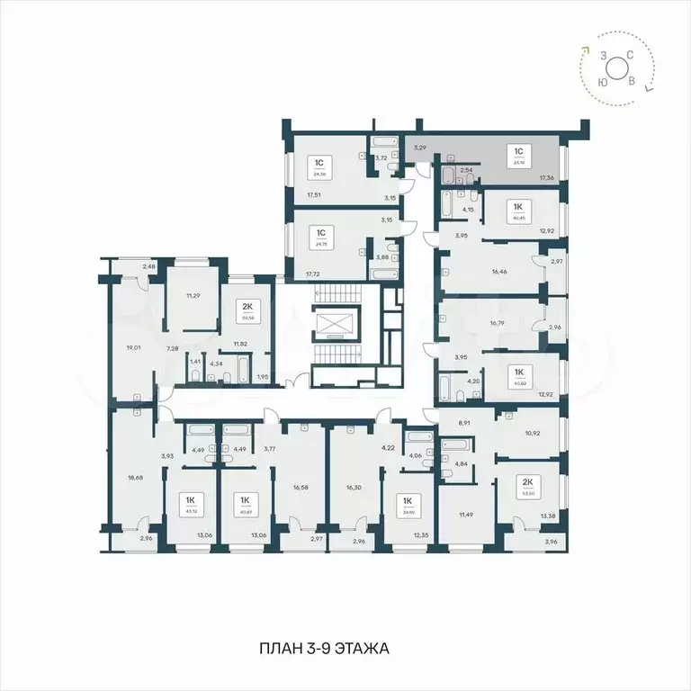 Квартира-студия, 23,2 м, 9/9 эт. - Фото 1
