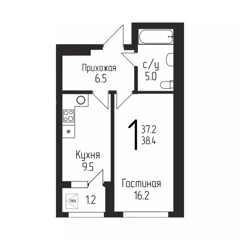 Продаётся 1-к квартира, 38.4 м - Фото 0