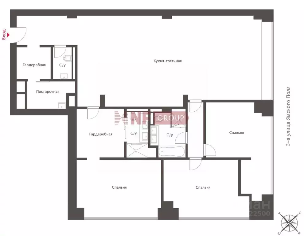 4-к кв. Москва ул. 3-я Ямского Поля, 9 (173.3 м) - Фото 2