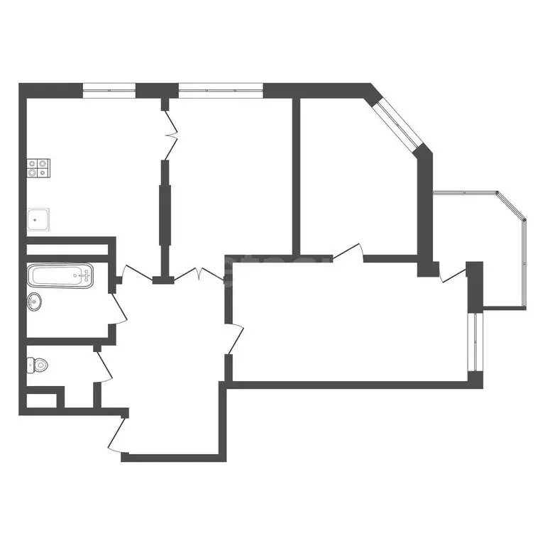 2-комнатная квартира: Тверь, Оснабрюкская улица, 30 (71.4 м) - Фото 1