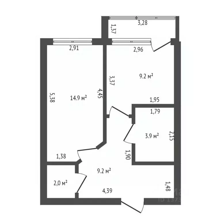 1-к кв. Амурская область, с. Тамбовка ул. Ленинская, 72 (33.4 м) - Фото 1