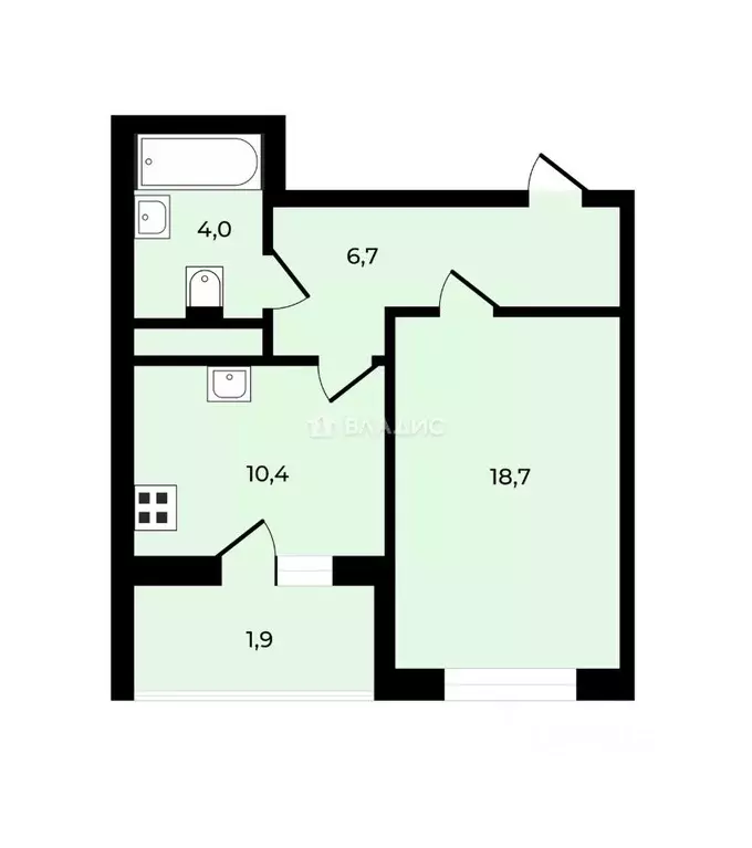 1-к кв. Москва Кусковская ул., 12/1 (39.3 м) - Фото 2