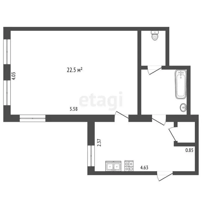 Квартира-студия: Ярославль, улица Красный съезд, 4А (40 м) - Фото 1