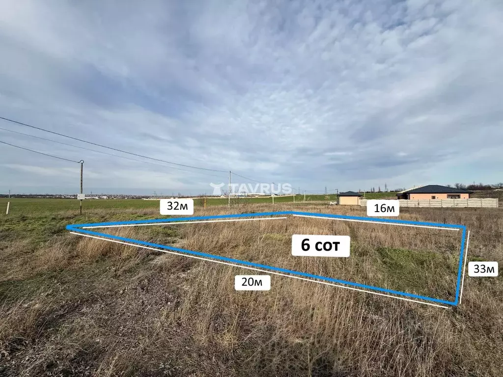 Участок в Крым, Симферопольский район, с. Трудовое ул. Новая (6.0 ... - Фото 1