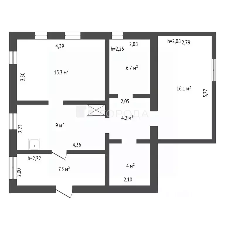 Дом в Кемеровская область, Новокузнецк ул. Соревнования, 48 (64 м) - Фото 2