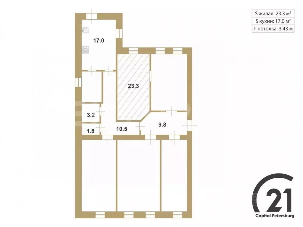 Комната Санкт-Петербург просп. Большой Петроградской стороны, 7/4 ... - Фото 2