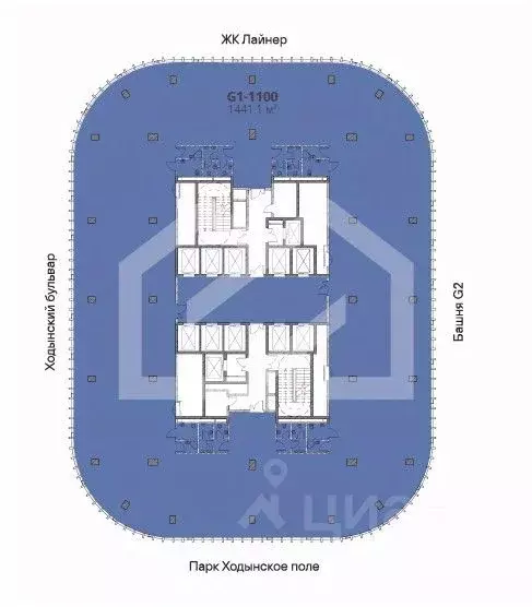 Помещение свободного назначения в Москва Ходынский бул., 20А/2 (1440 ... - Фото 2