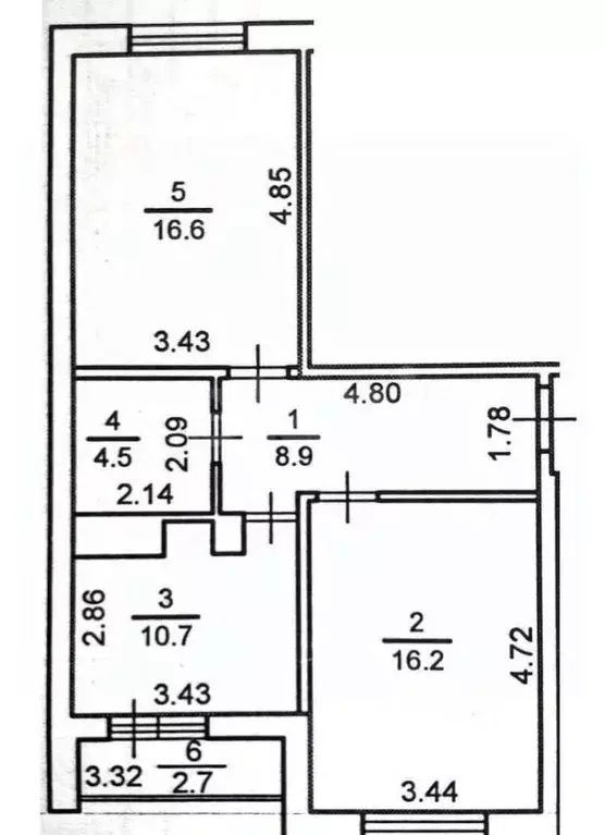 2-к кв. Тверская область, Тверь бул. Гусева, 56 (56.9 м) - Фото 1
