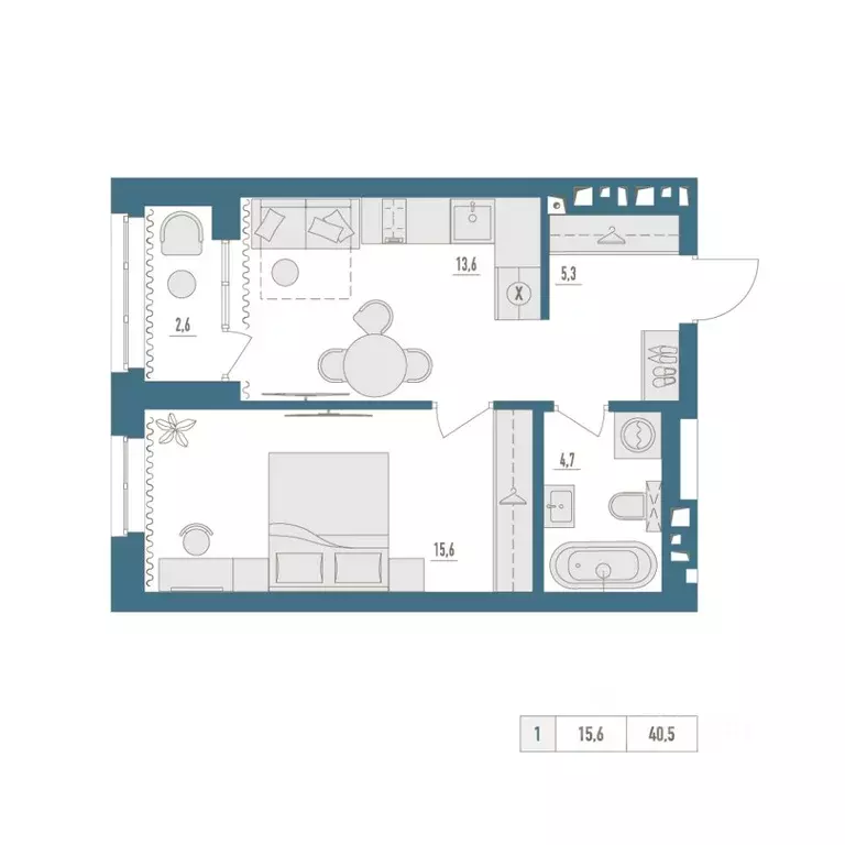 1-к кв. Башкортостан, Уфа Затон-Восточный жилрайон,  (40.5 м) - Фото 1