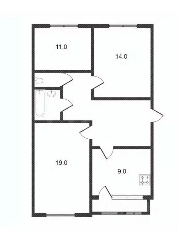 3-к кв. Костромская область, Кострома пос. Первомайский, ул. Боровая, ... - Фото 2
