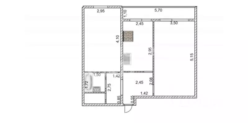 2-к кв. Ульяновская область, Ульяновск ул. Аблукова, 59/7 (50.3 м) - Фото 1