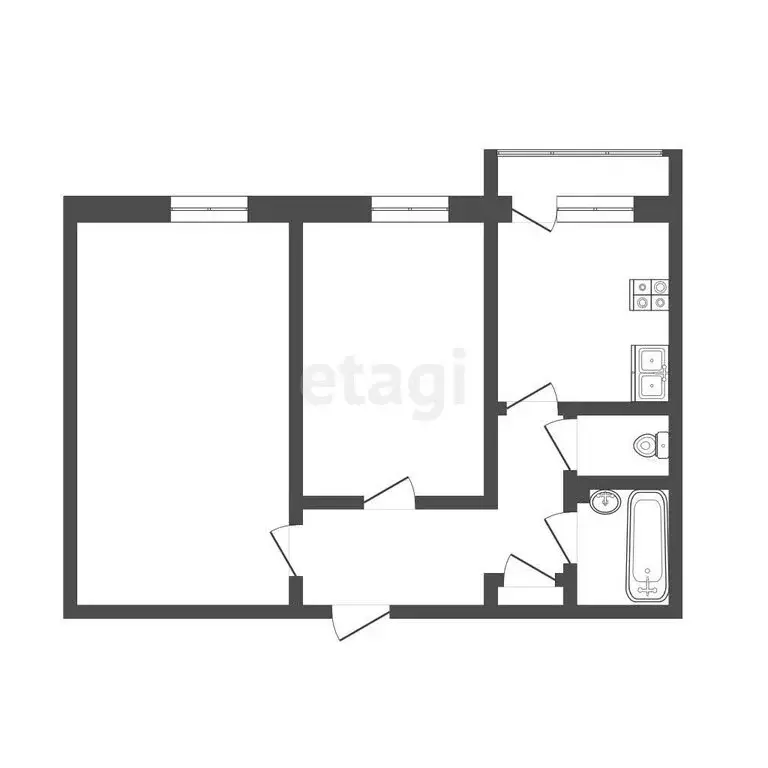 2-комнатная квартира: Тверь, бульвар Гусева, 45к2 (53 м) - Фото 1