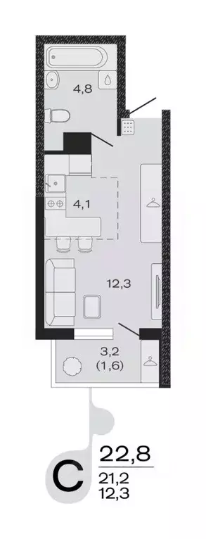 Студия Краснодарский край, Новокубанск Капланово мкр, Эво жилой ... - Фото 1